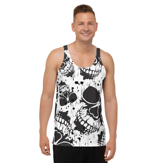 Manic Skull Unisex Tank Top - TSlater Designs