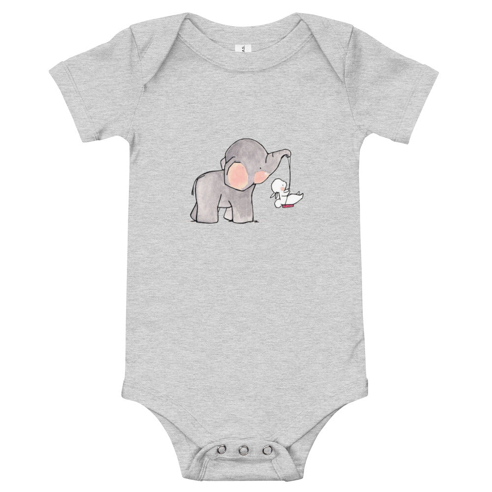 Baby Elephant Baby short sleeve one piece - TSlater Designs