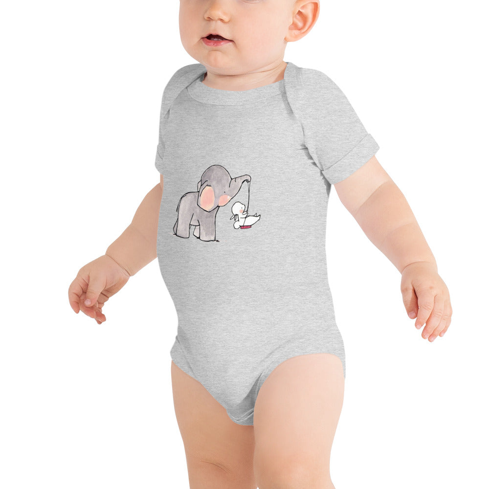 Baby Elephant Baby short sleeve one piece - TSlater Designs