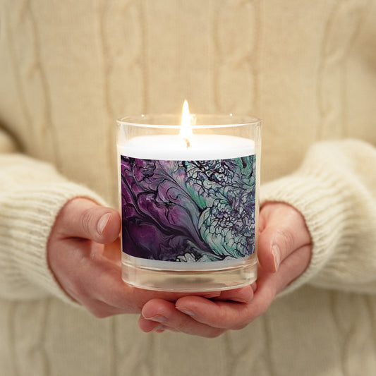 Amethyst Lily Glass jar candle - TSlater Designs