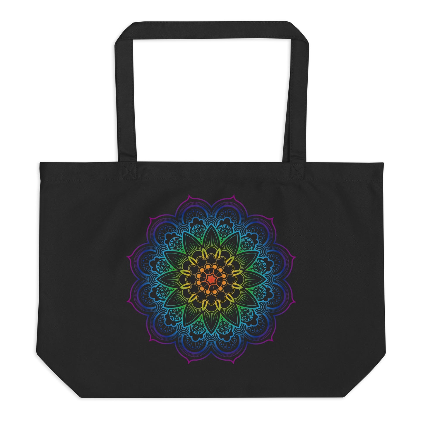 Rainbow Zen Large organic tote bag - TSlater Designs