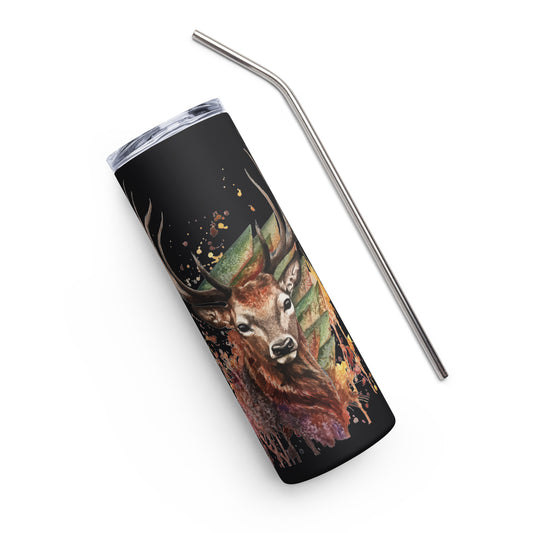 Watercolor Deer Stainless steel tumbler - TSlater Designs